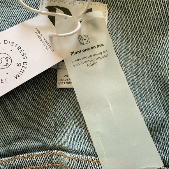 Free People Blue Distressed Jean Jacket - Picture 9 of 14